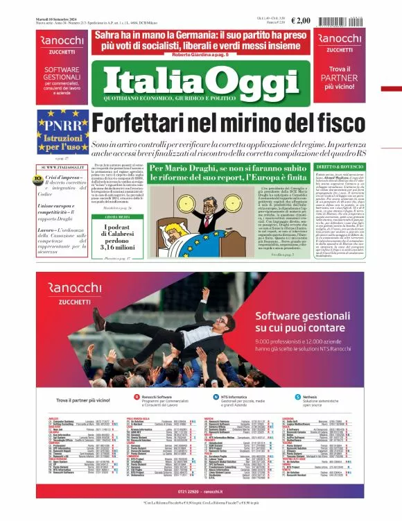 Prima-pagina-italia-oggi-edizione-del-2024-09-10