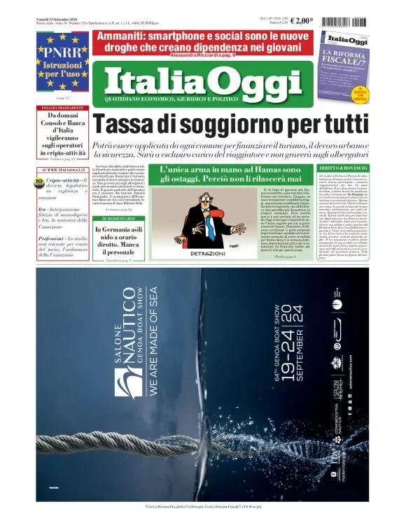 Prima-pagina-italia-oggi-edizione-del-2024-09-13