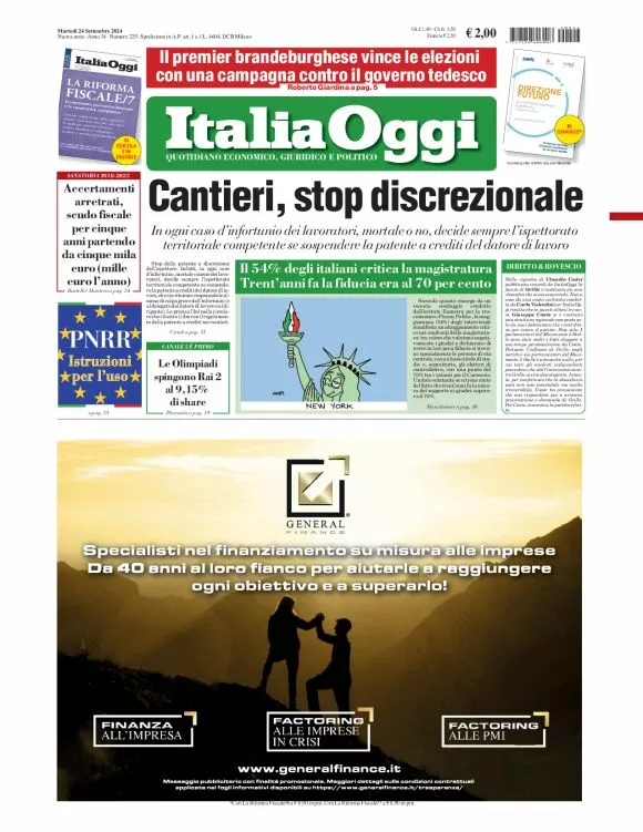 Prima-pagina-italia-oggi-edizione-del-2024-09-24