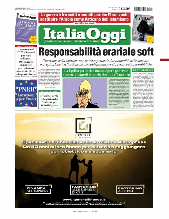 Prima-pagina-italia-oggi-edizione-del-2024-10-10