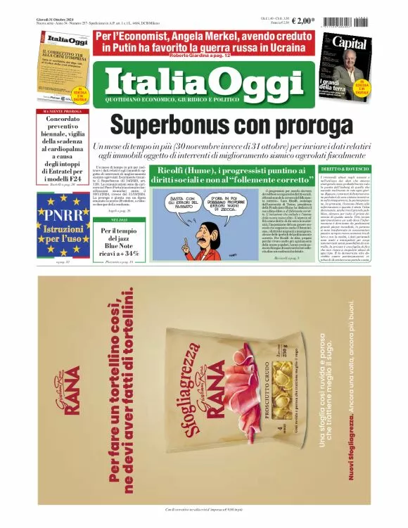 Prima-pagina-italia-oggi-edizione-del-2024-10-31