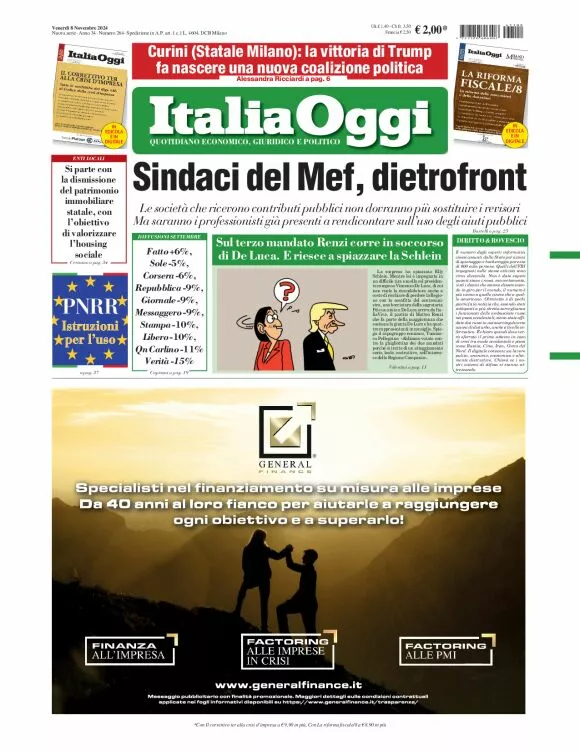 Prima-pagina-italia-oggi-edizione-del-2024-11-08