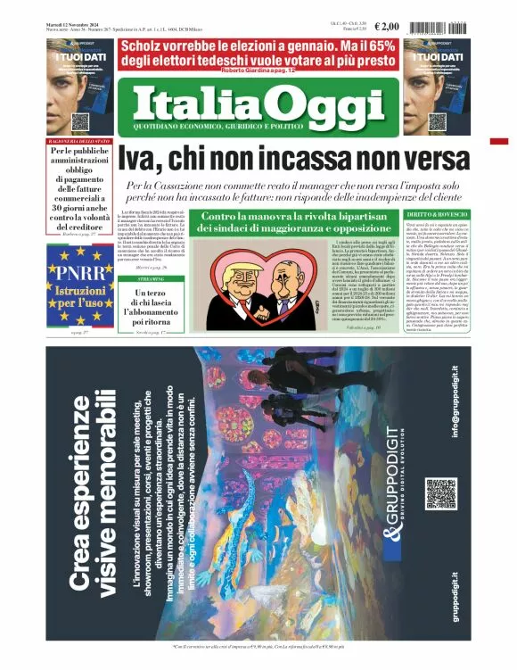 Prima-pagina-italia-oggi-edizione-del-2024-11-12