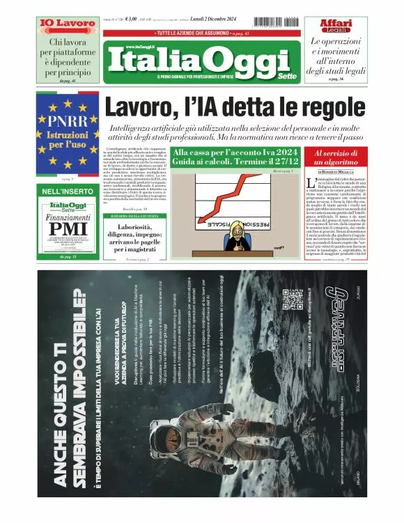 Prima-pagina-italia-oggi-edizione-del-2024-12-02