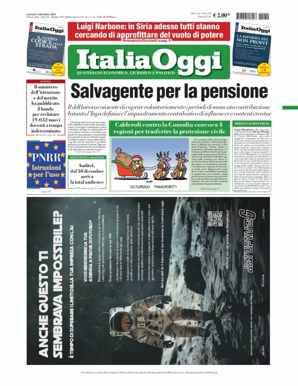 Prima-pagina-italia-oggi-edizione-del-2024-12-12