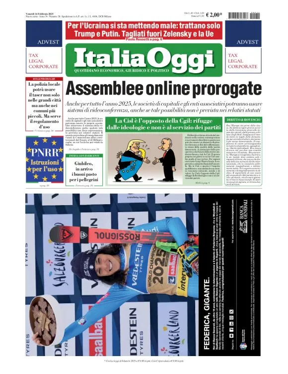 Prima-pagina-italia-oggi-edizione-del-2025-02-14