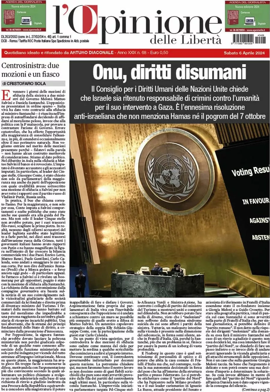 Prima-pagina-l-opinione-delle-liberta-edizione-di-oggi-06-04-2024