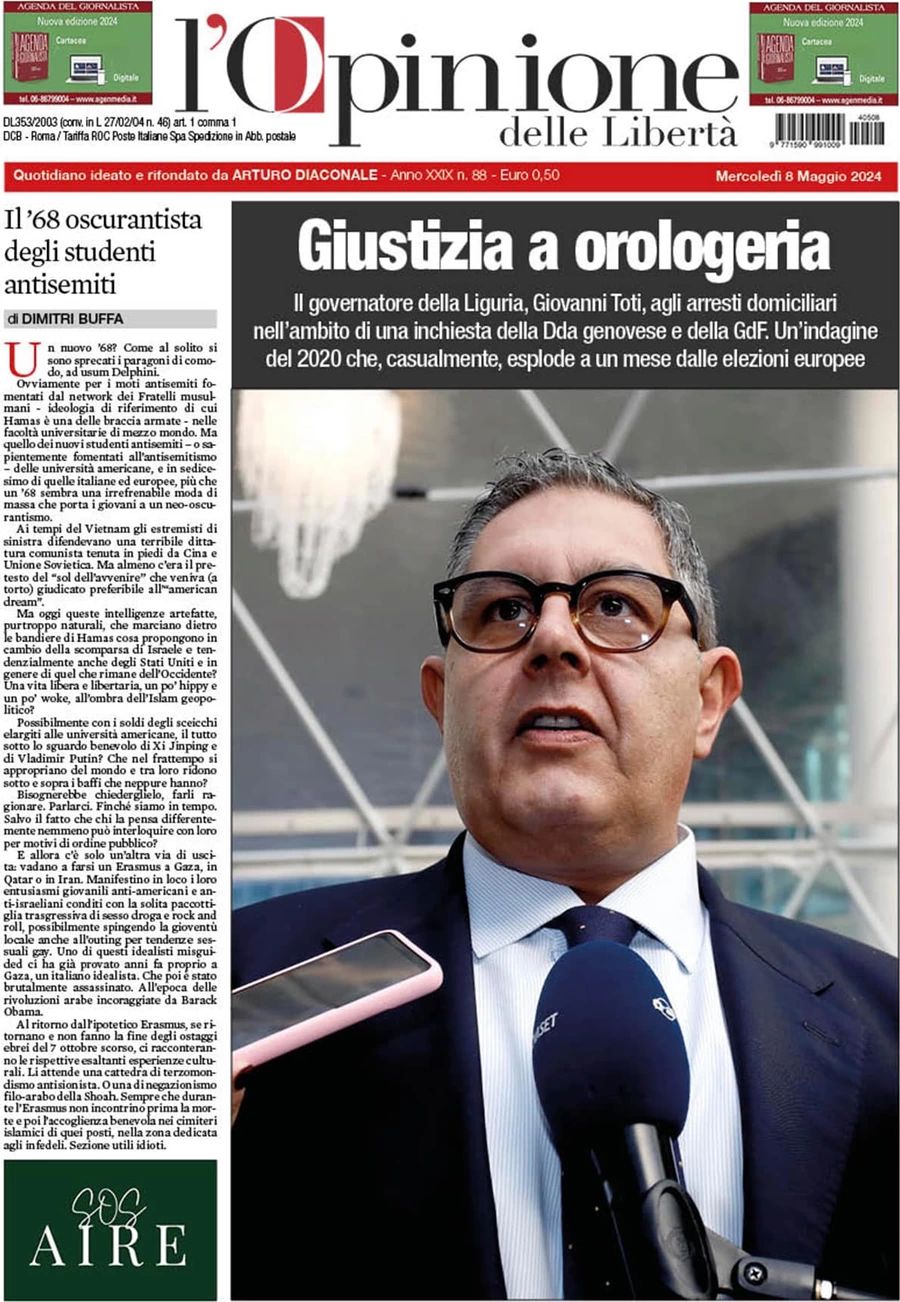 Prima-pagina-l-opinione-delle-liberta-edizione-di-oggi-08-05-2024