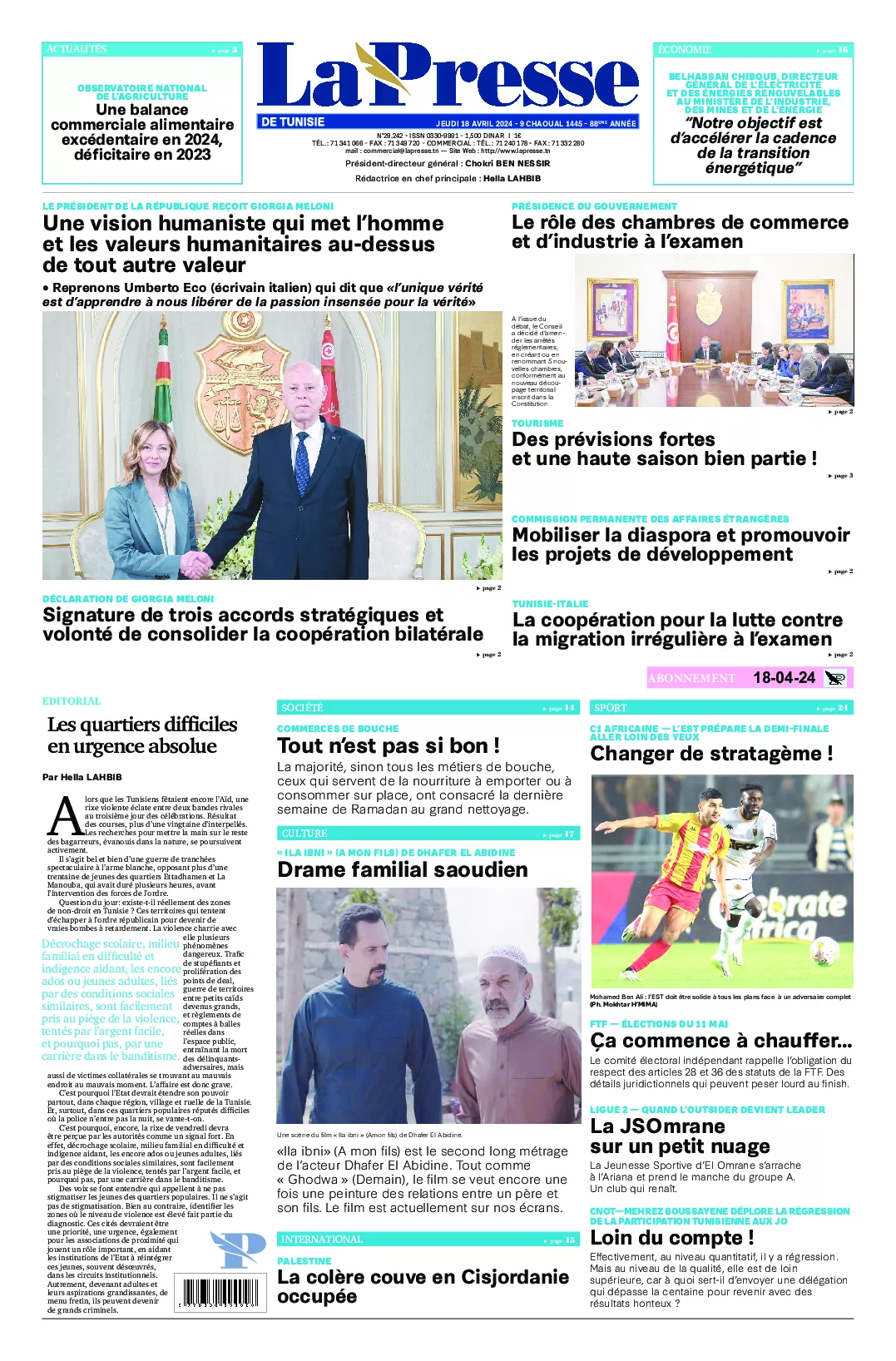 Prima-pagina-del-la-presse-edizione-di-oggi-2024-04-18