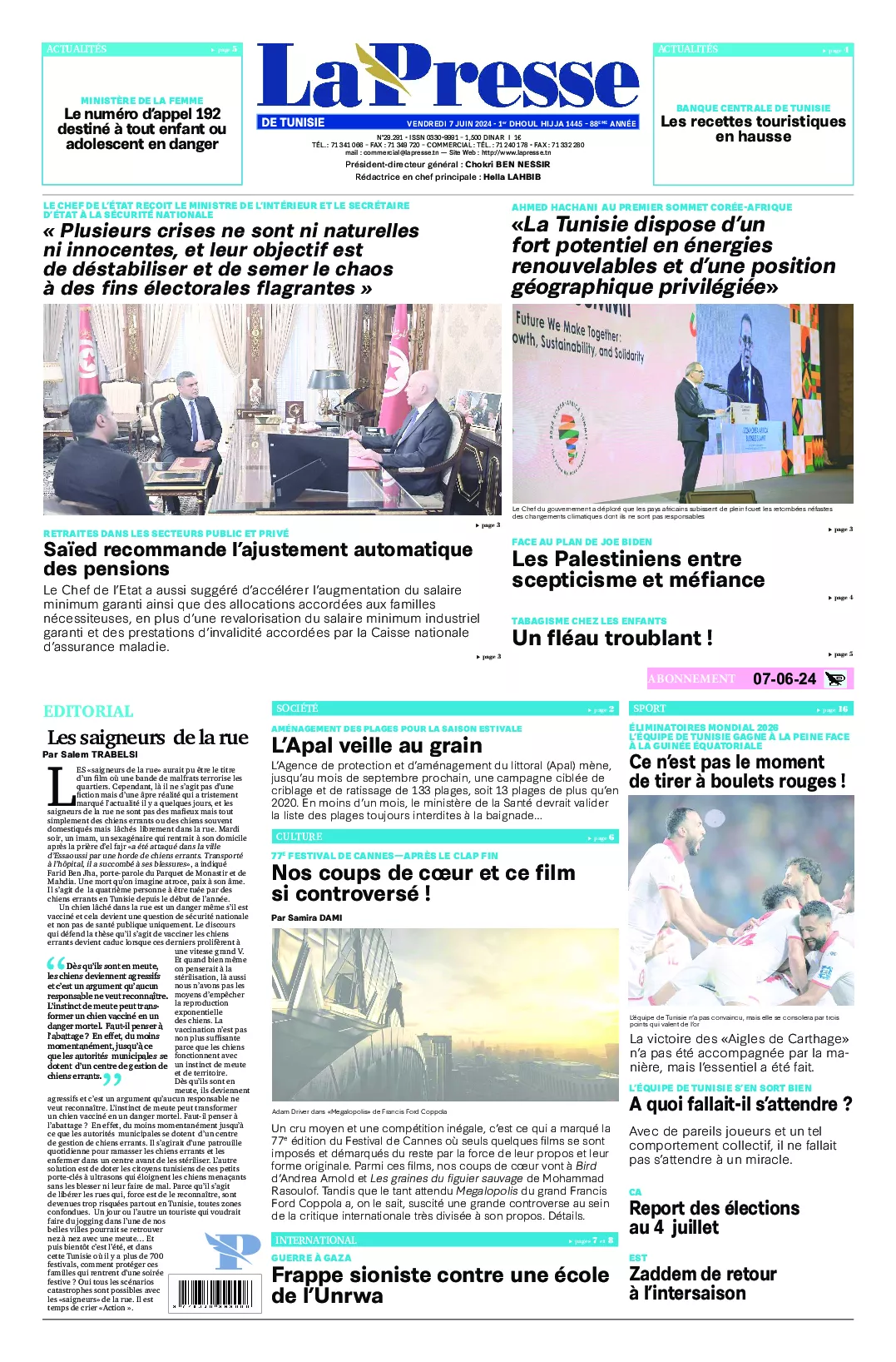 Prima-pagina-del-la-presse-edizione-di-oggi-2024-06-07