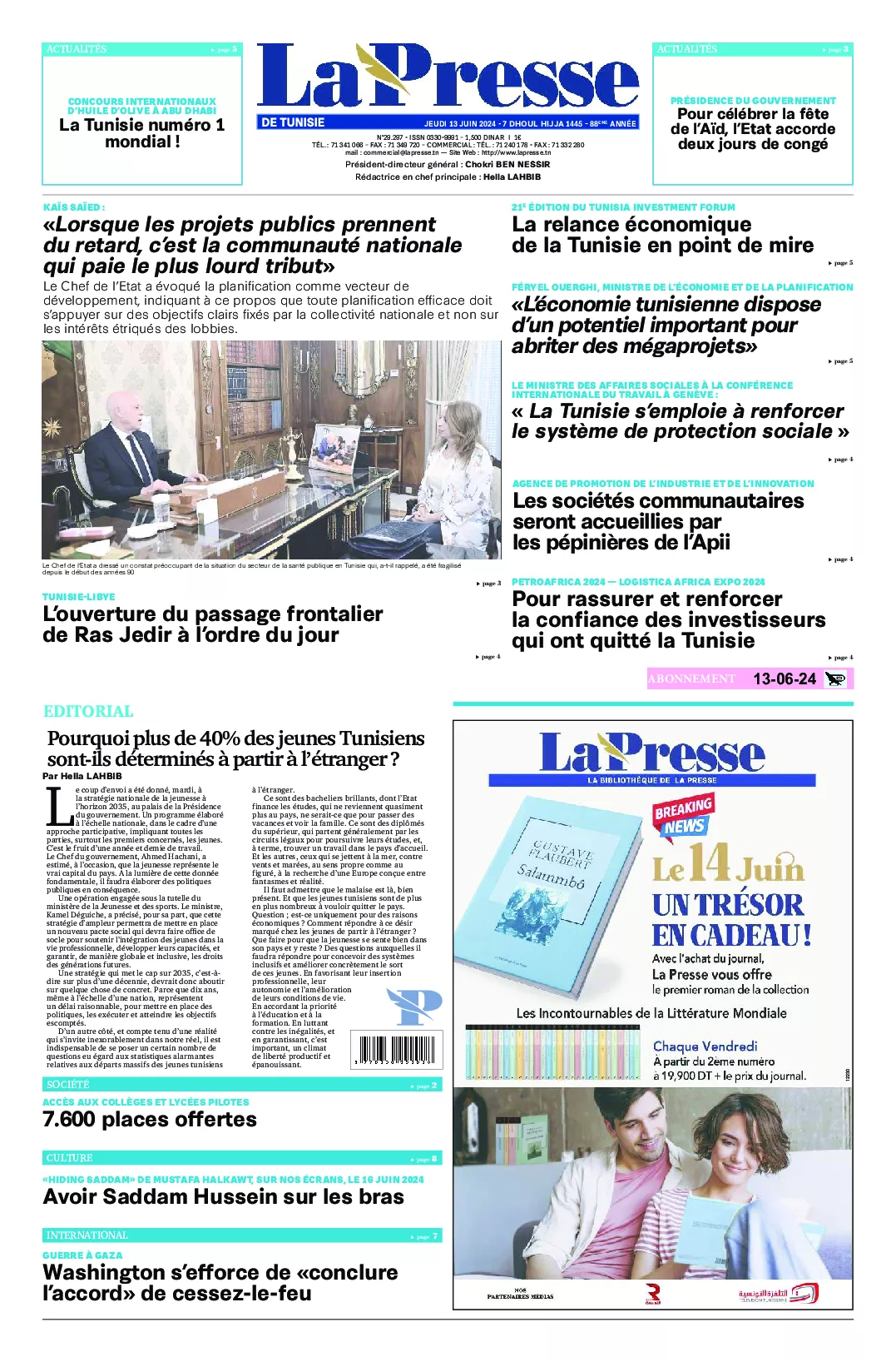 Prima-pagina-del-la-presse-edizione-di-oggi-2024-06-13