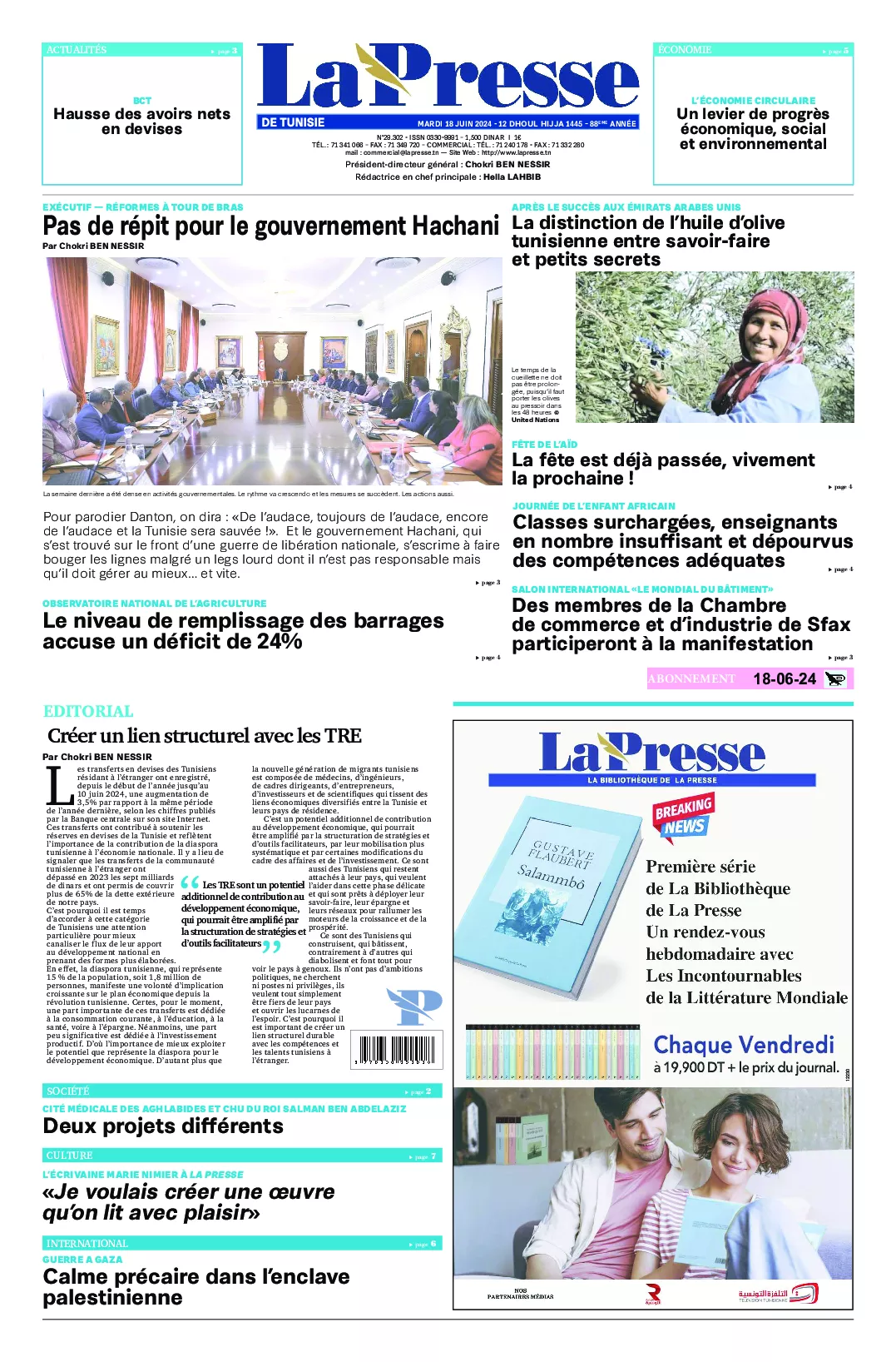 Prima-pagina-del-la-presse-edizione-di-oggi-2024-06-18