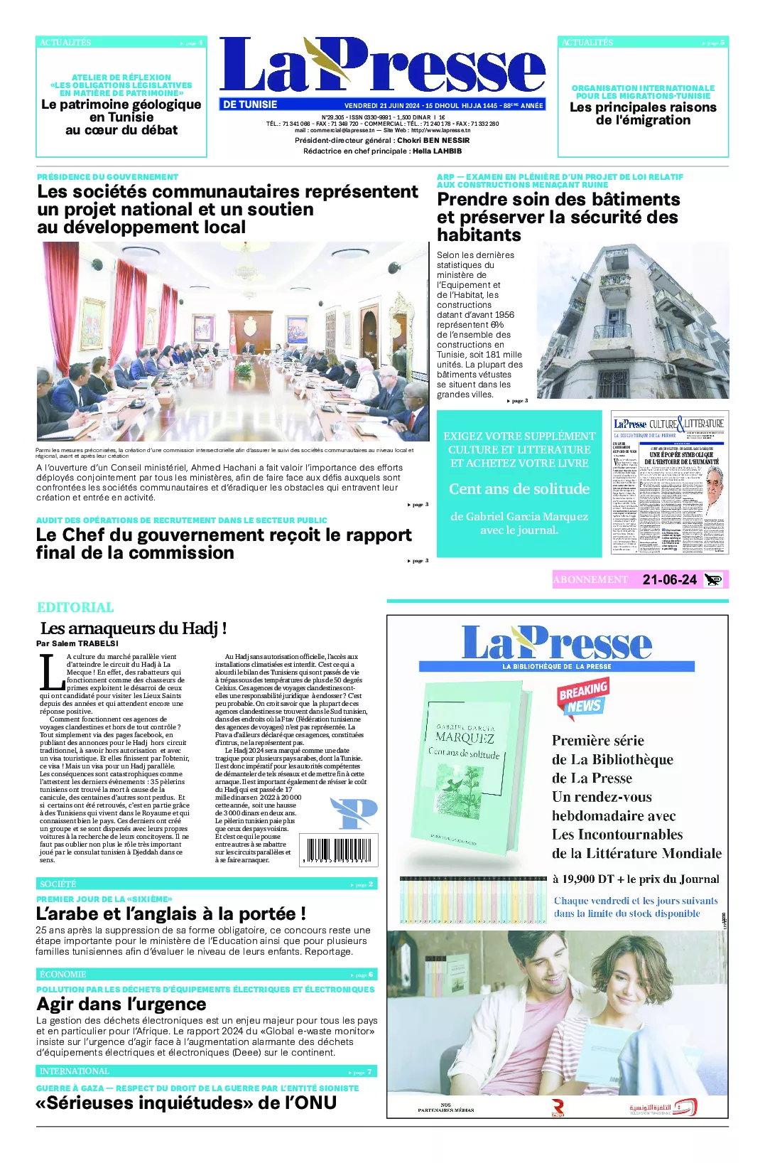 Prima-pagina-del-la-presse-edizione-di-oggi-2024-06-21