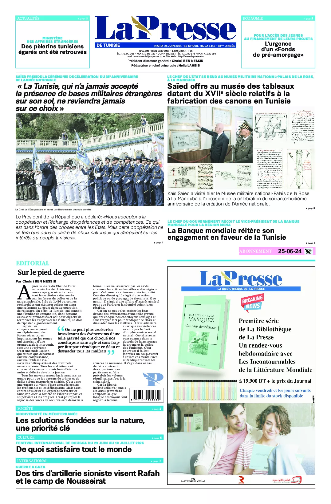 Prima-pagina-del-la-presse-edizione-di-oggi-2024-06-25