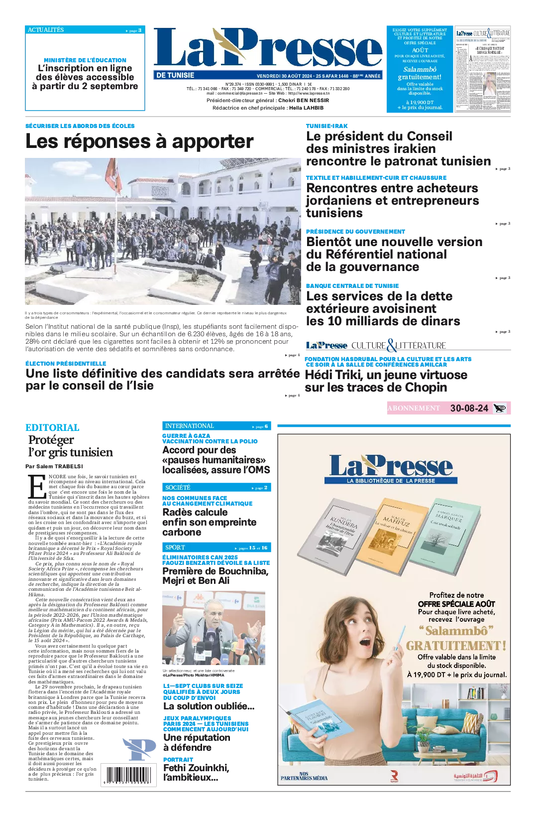 Prima-pagina-del-la-presse-edizione-di-oggi-2024-08-30