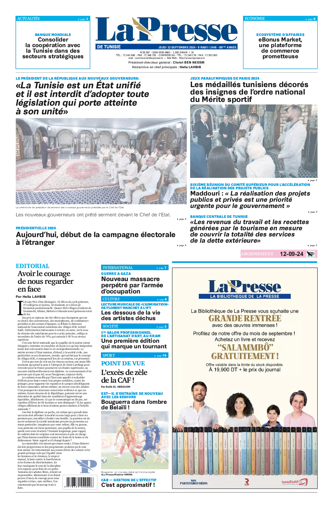 Prima-pagina-del-la-presse-edizione-di-oggi-2024-09-12