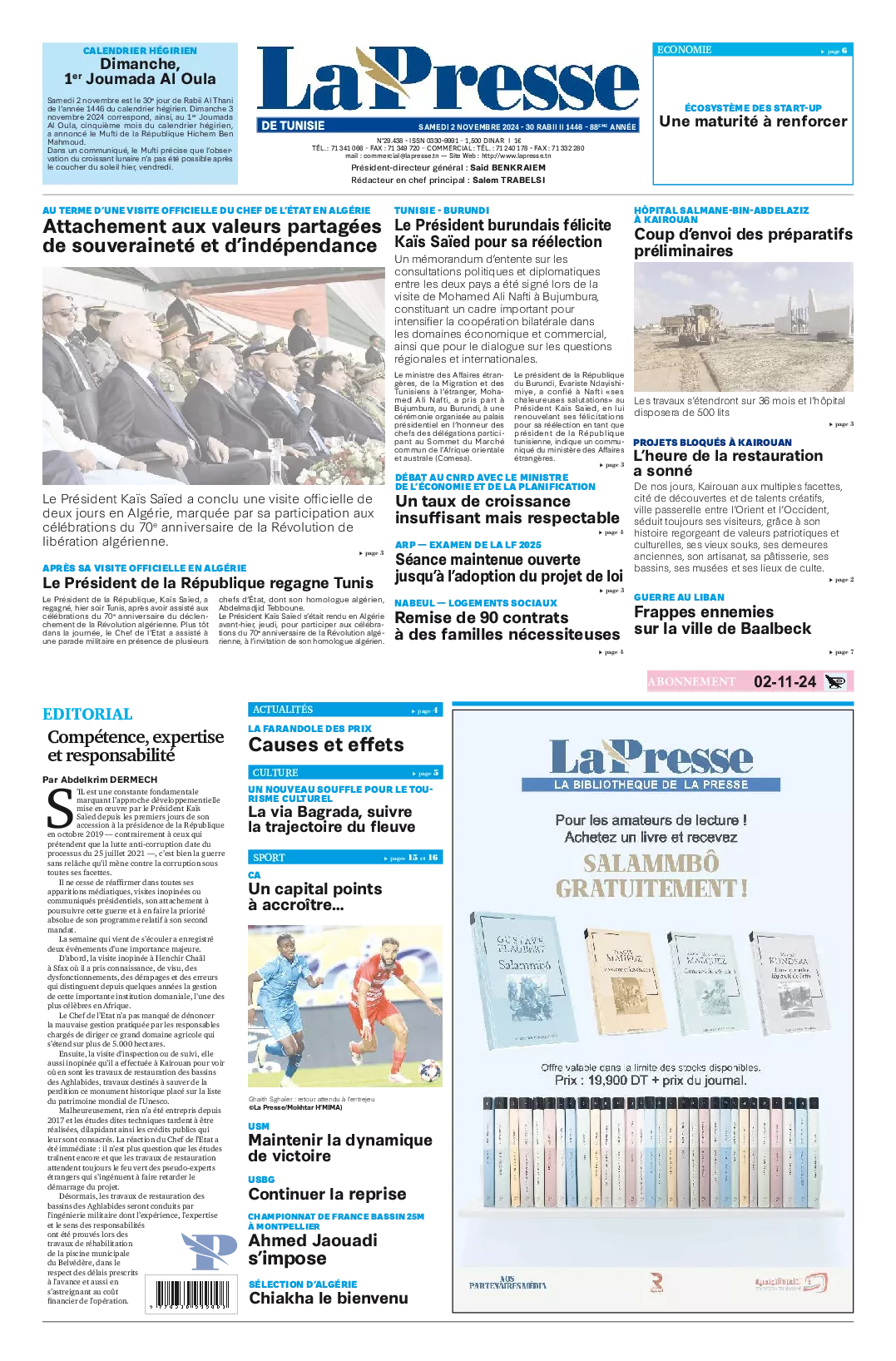 Prima-pagina-del-la-presse-edizione-di-oggi-2024-11-02