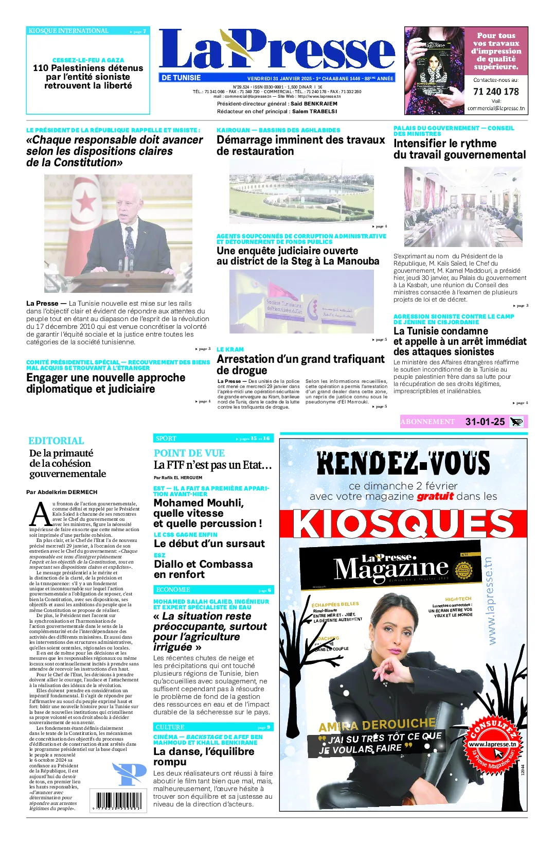 Prima-pagina-del-la-presse-edizione-di-oggi-2025-01-31