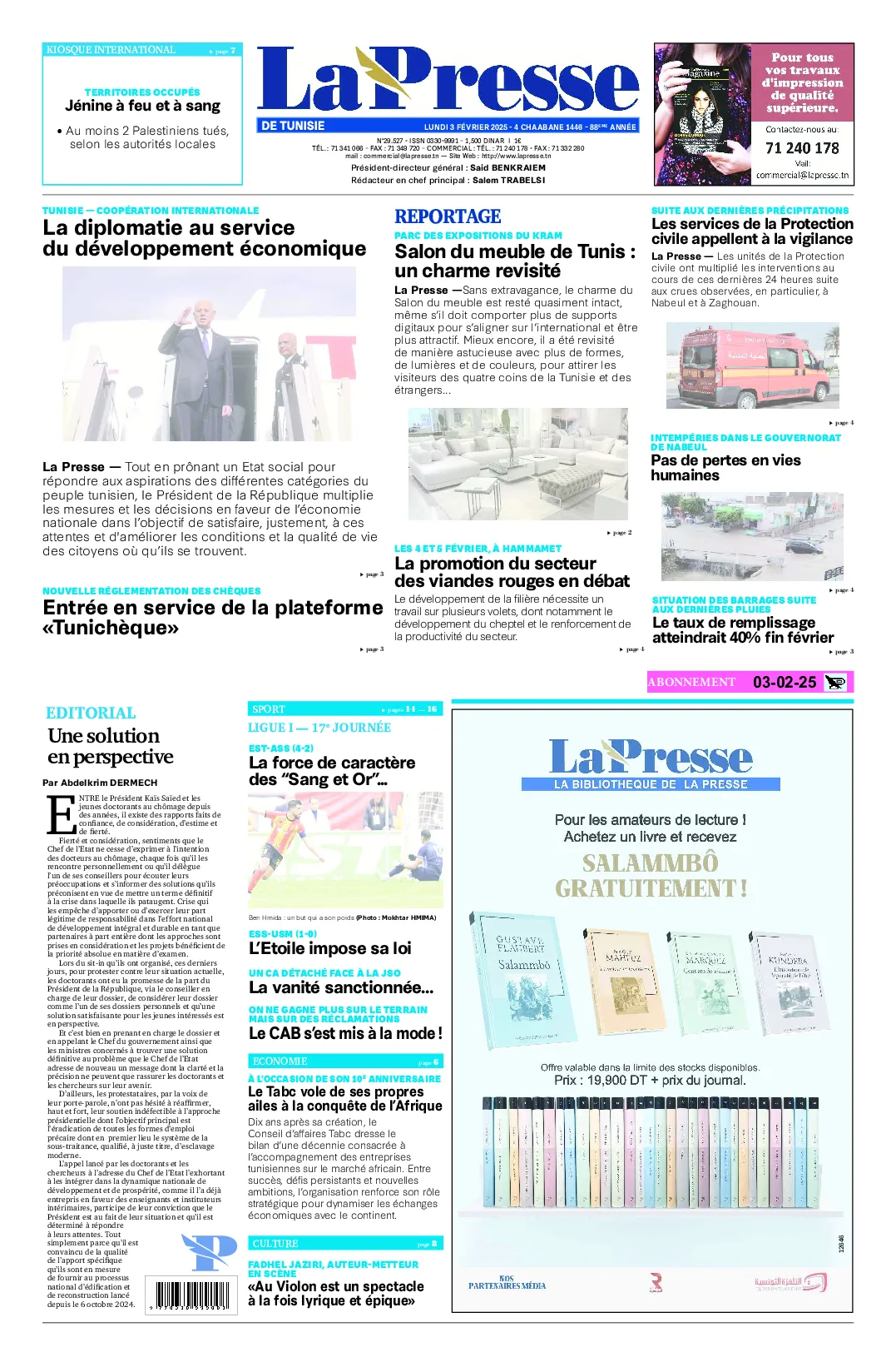 Prima-pagina-del-la-presse-edizione-di-oggi-2025-02-03