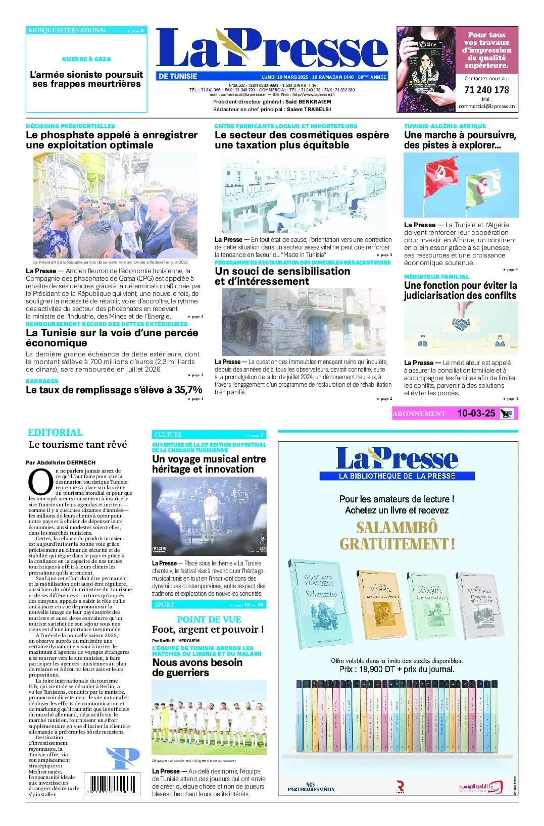 Prima-pagina-del-la-presse-edizione-di-oggi-2025-03-10