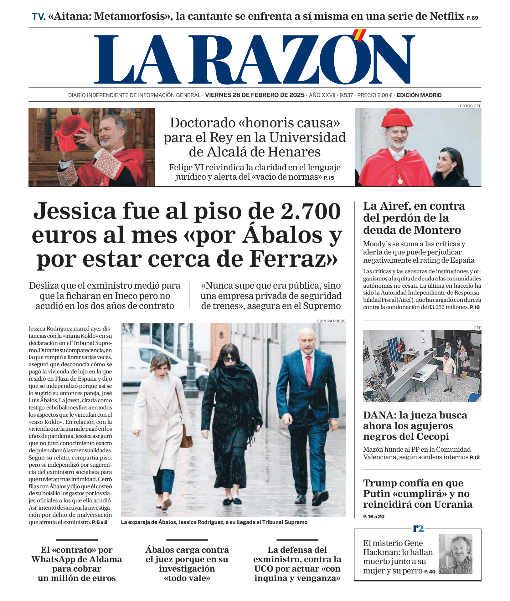 Prima-pagina-la-razon-oggi-edizione-di-oggi-20250228