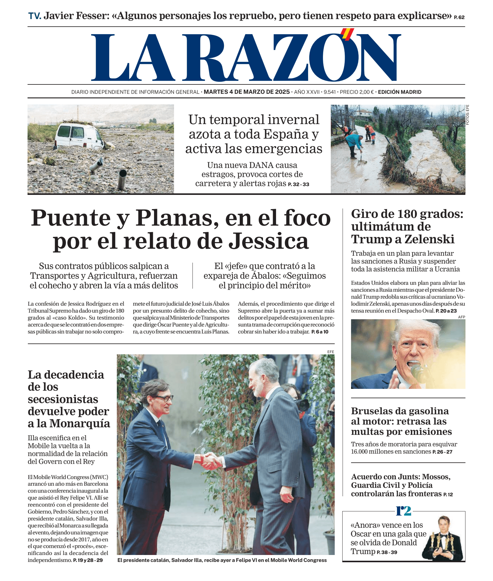 Prima-pagina-la-razon-oggi-edizione-di-oggi-20250304