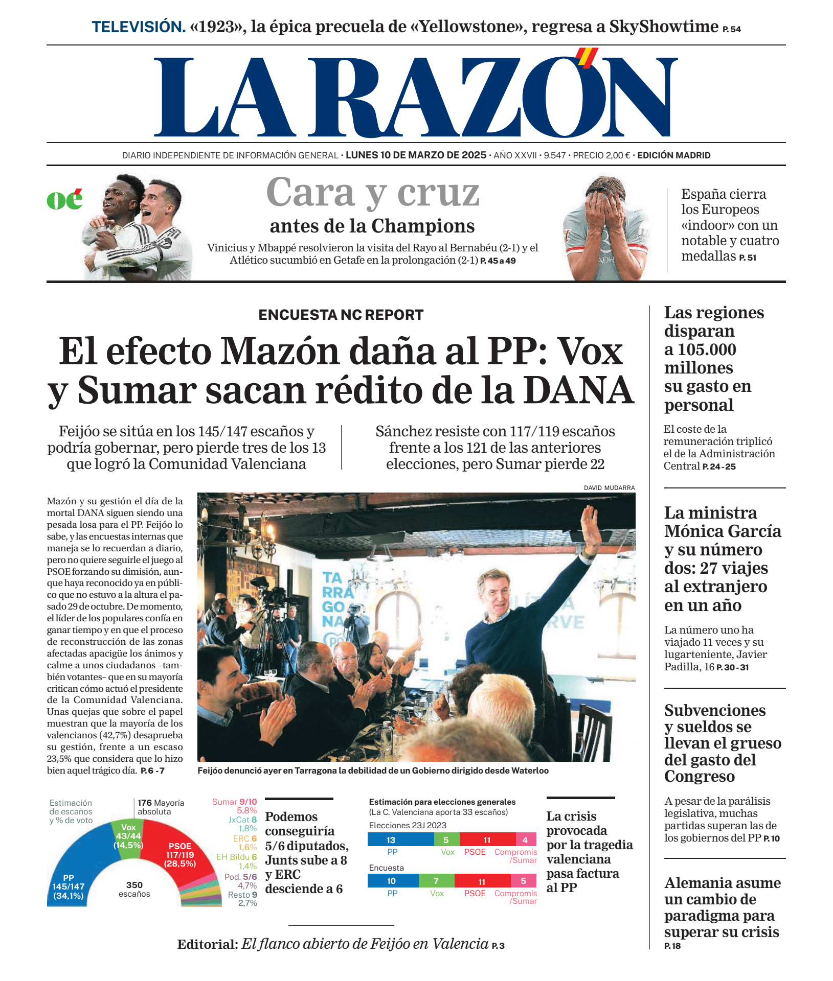 Prima-pagina-la-razon-oggi-edizione-di-oggi-20250310