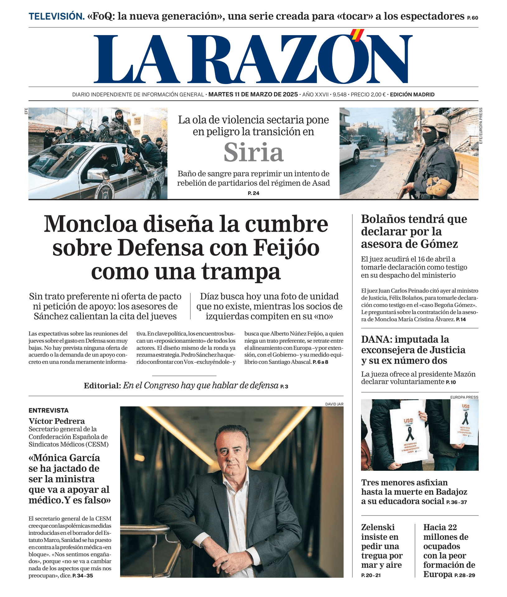 Prima-pagina-la-razon-oggi-edizione-di-oggi-20250311