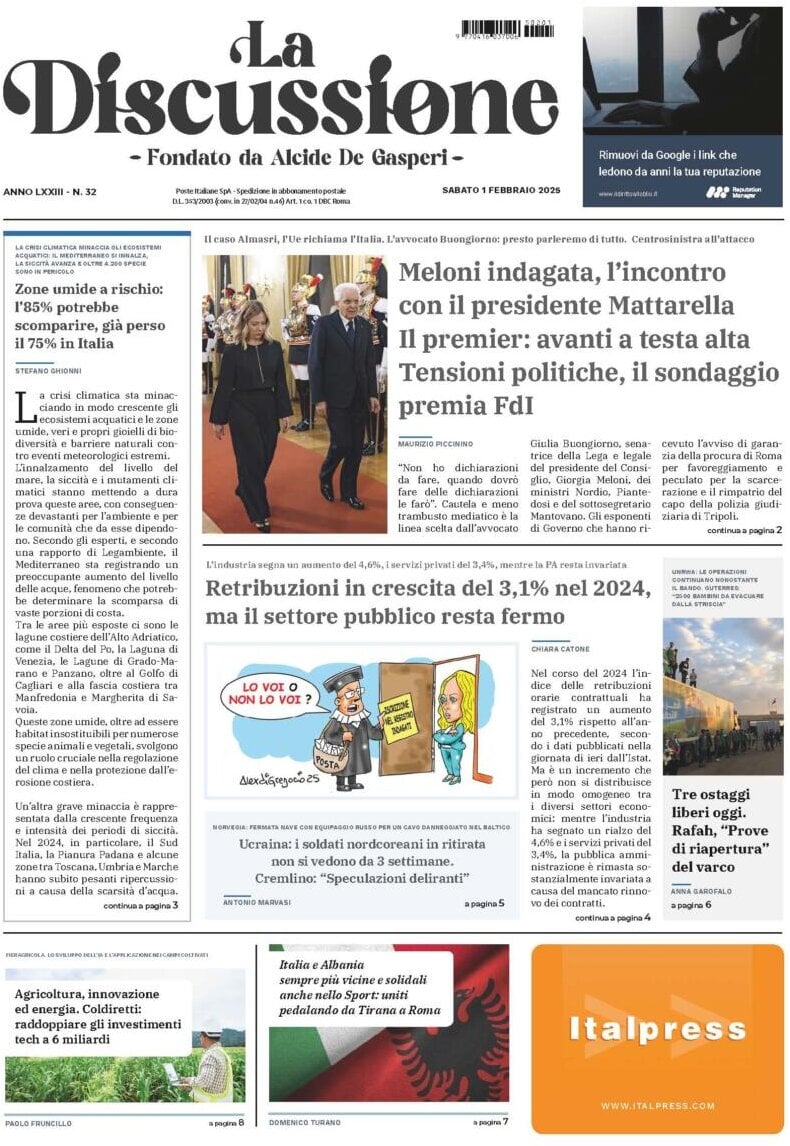 Prima-pagina-la-discussione-edizione-di-oggi-01-02-2025