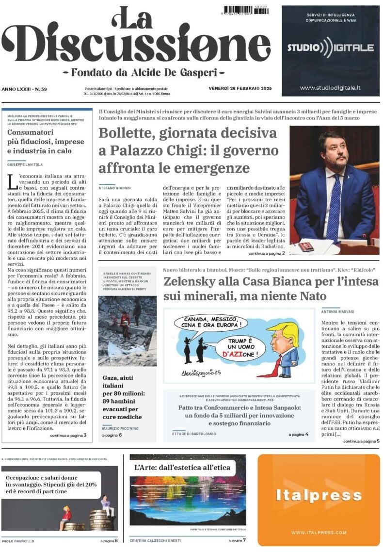 Prima-pagina-la-discussione-edizione-di-oggi-01-03-2025