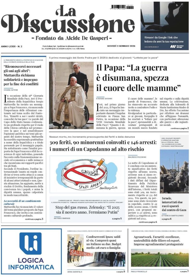 Prima-pagina-la-discussione-edizione-di-oggi-02-01-2025