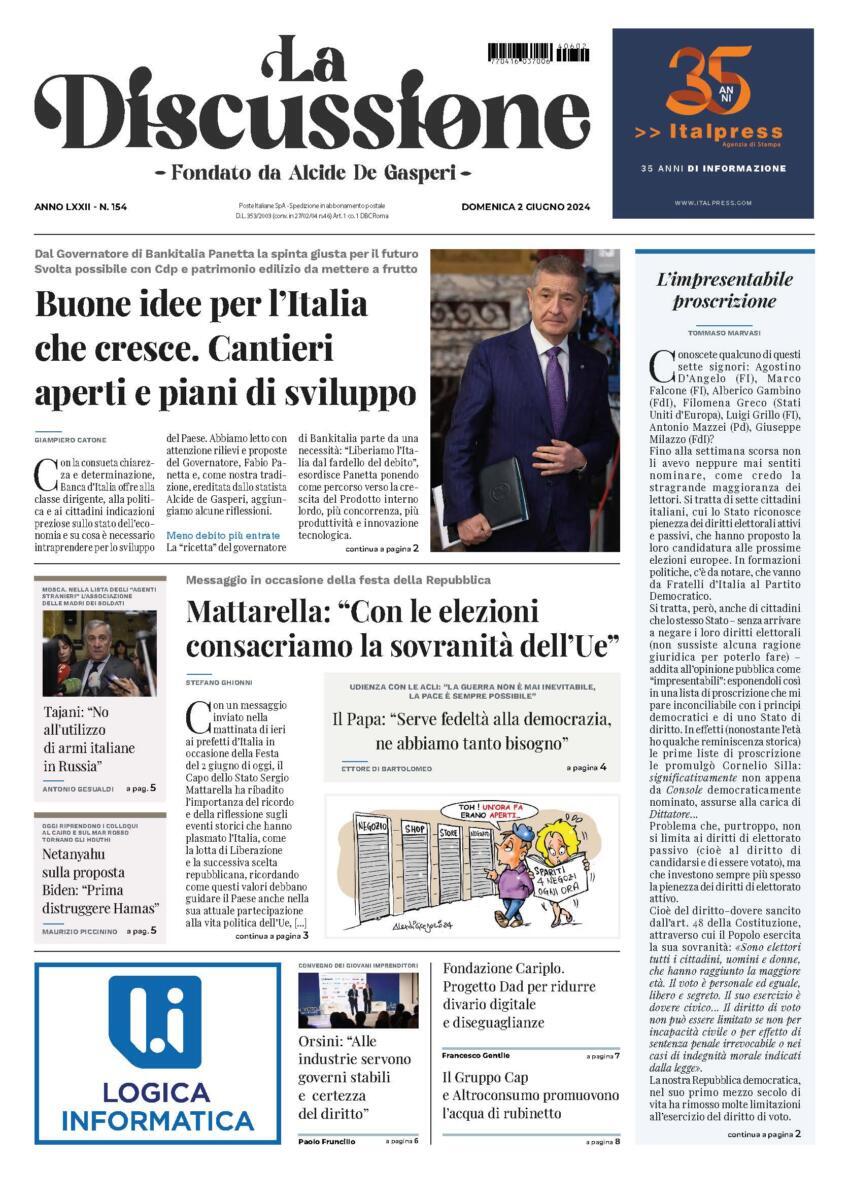 Prima-pagina-la-discussione-edizione-di-oggi-02-06-2024