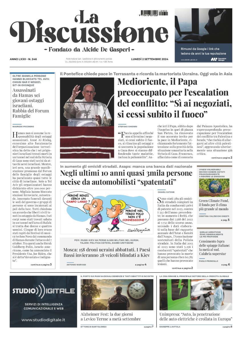 Prima-pagina-la-discussione-edizione-di-oggi-02-09-2024