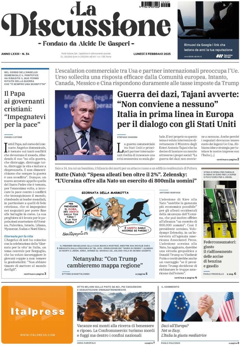 Prima-pagina-la-discussione-edizione-di-oggi-03-02-2025