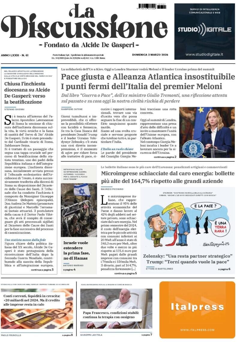 Prima-pagina-la-discussione-edizione-di-oggi-03-03-2025