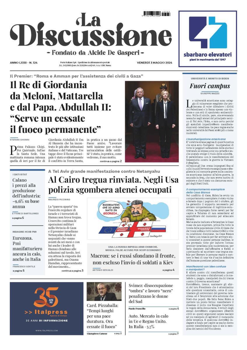 Prima-pagina-la-discussione-edizione-di-oggi-03-05-2024