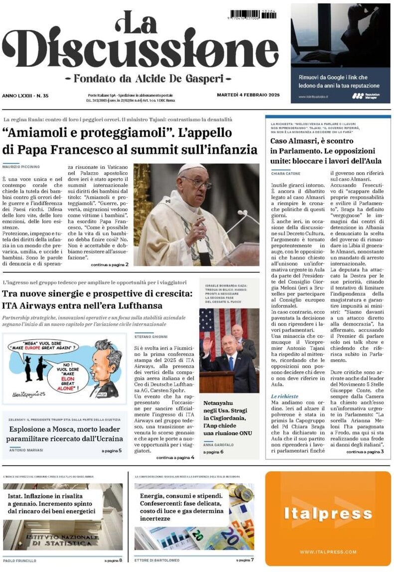 Prima-pagina-la-discussione-edizione-di-oggi-04-02-2025