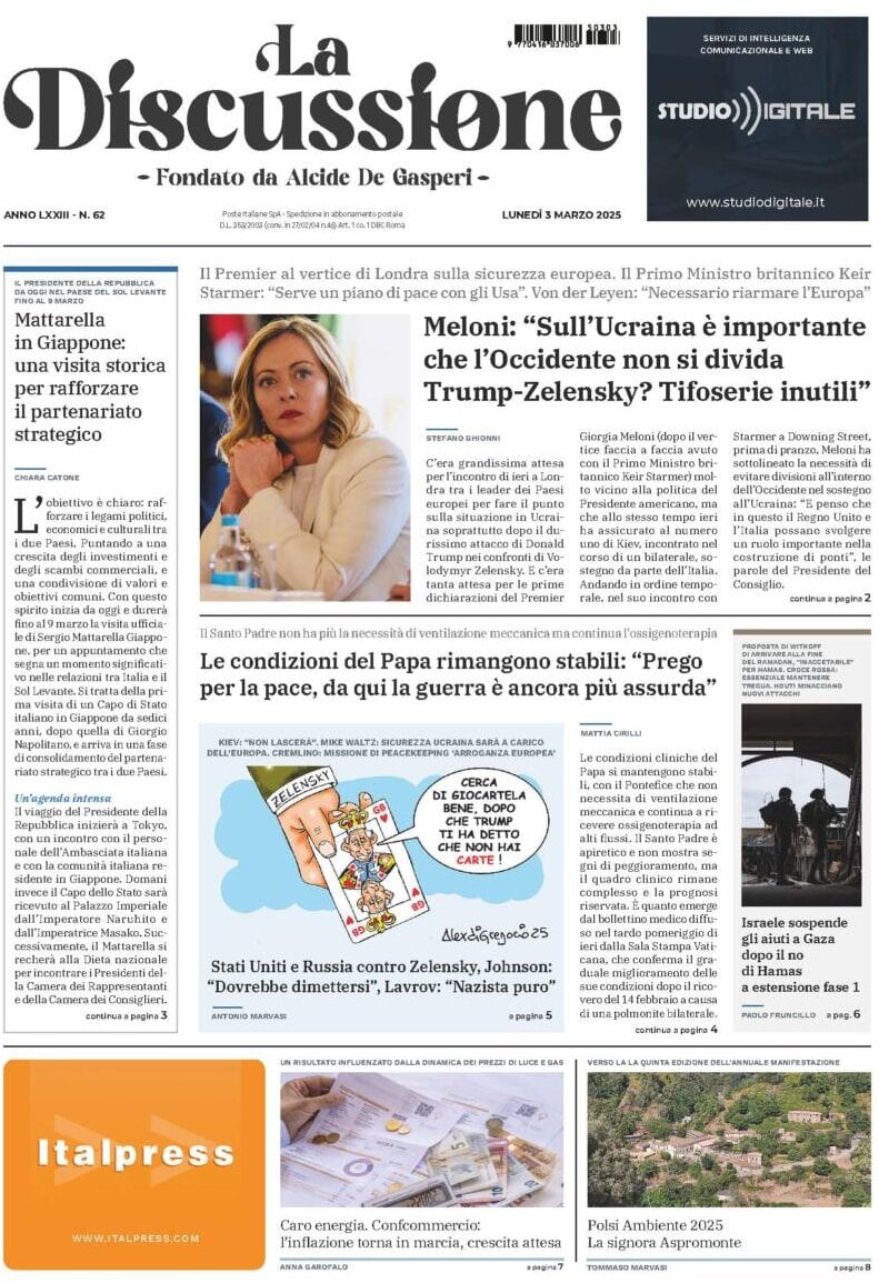 Prima-pagina-la-discussione-edizione-di-oggi-04-03-2025