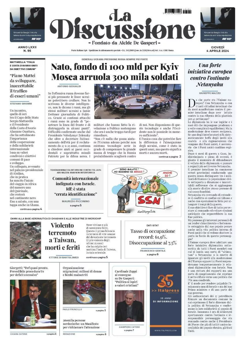 Prima-pagina-la-discussione-edizione-di-oggi-04-04-2024