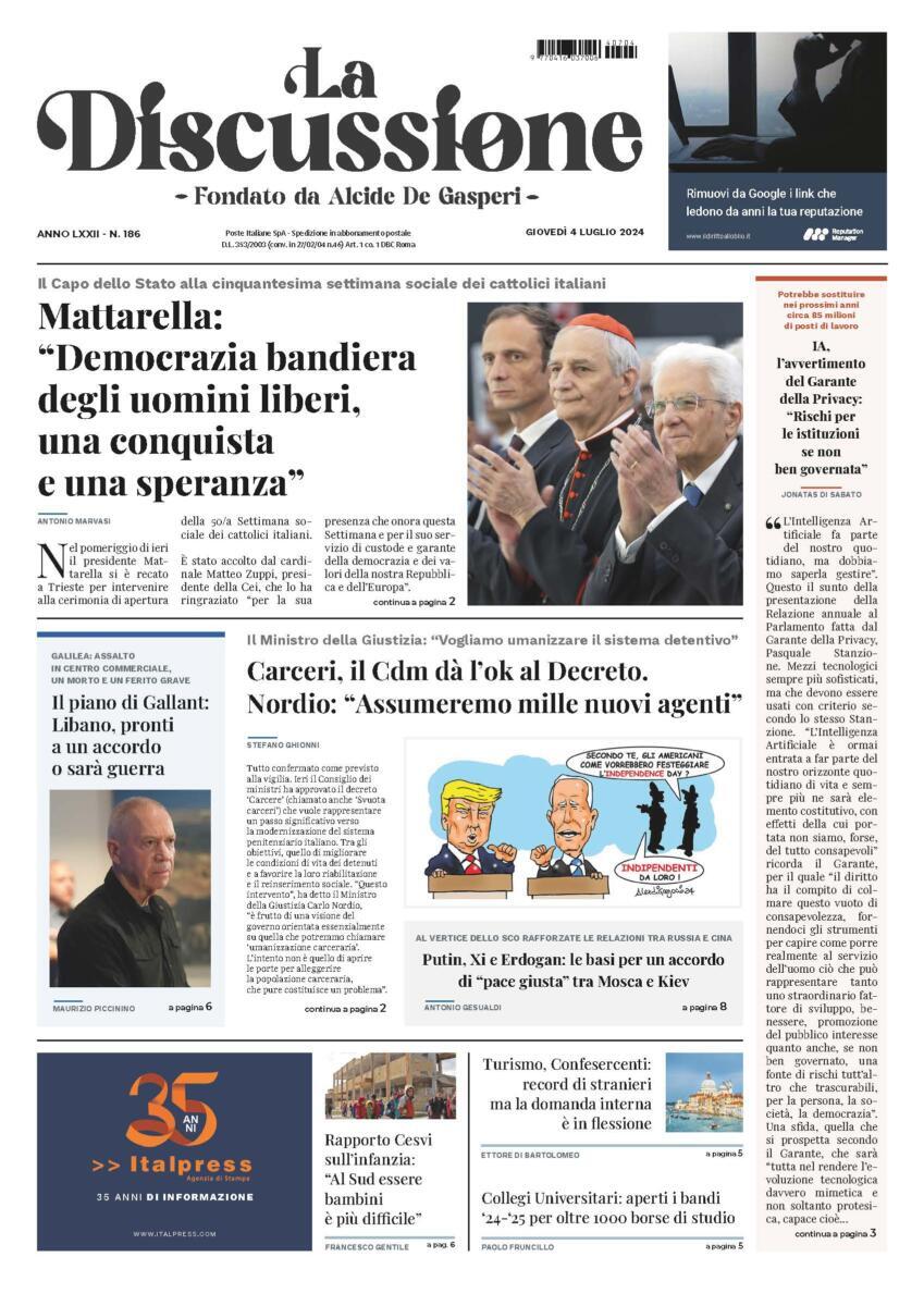 Prima-pagina-la-discussione-edizione-di-oggi-04-07-2024