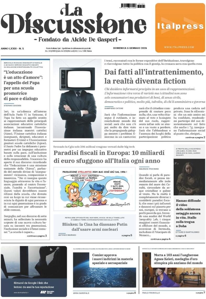 Prima-pagina-la-discussione-edizione-di-oggi-05-01-2025