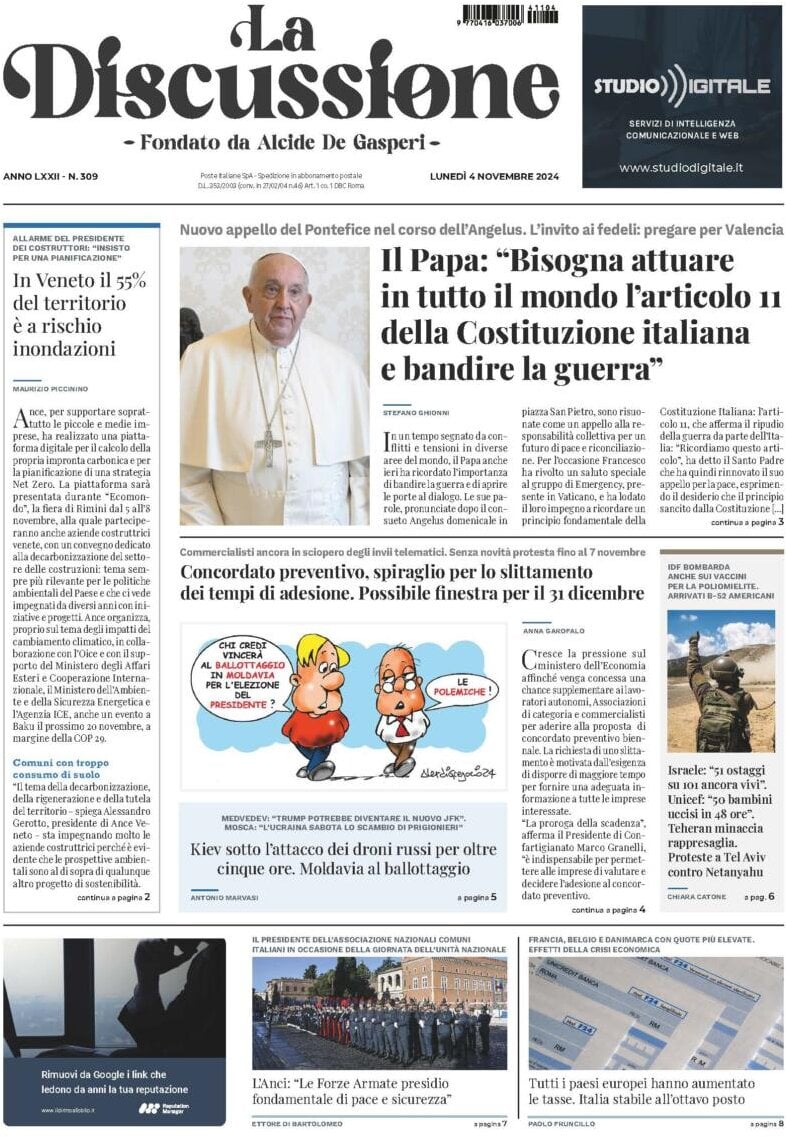 Prima-pagina-la-discussione-edizione-di-oggi-05-11-2024