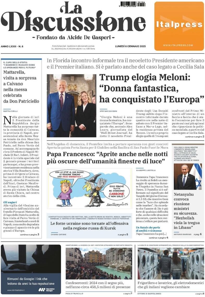 Prima-pagina-la-discussione-edizione-di-oggi-06-01-2025