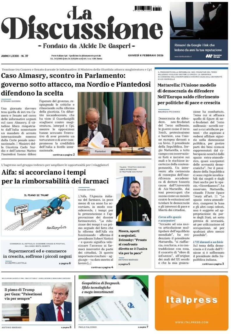 Prima-pagina-la-discussione-edizione-di-oggi-06-02-2025