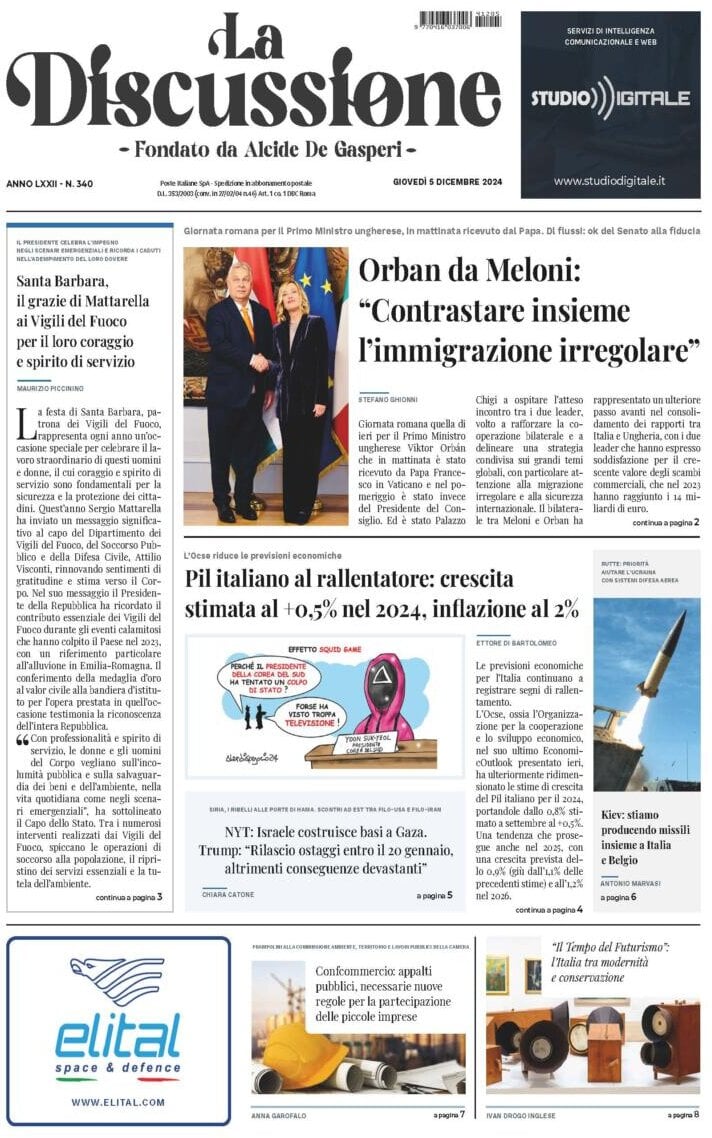 Prima-pagina-la-discussione-edizione-di-oggi-06-12-2024