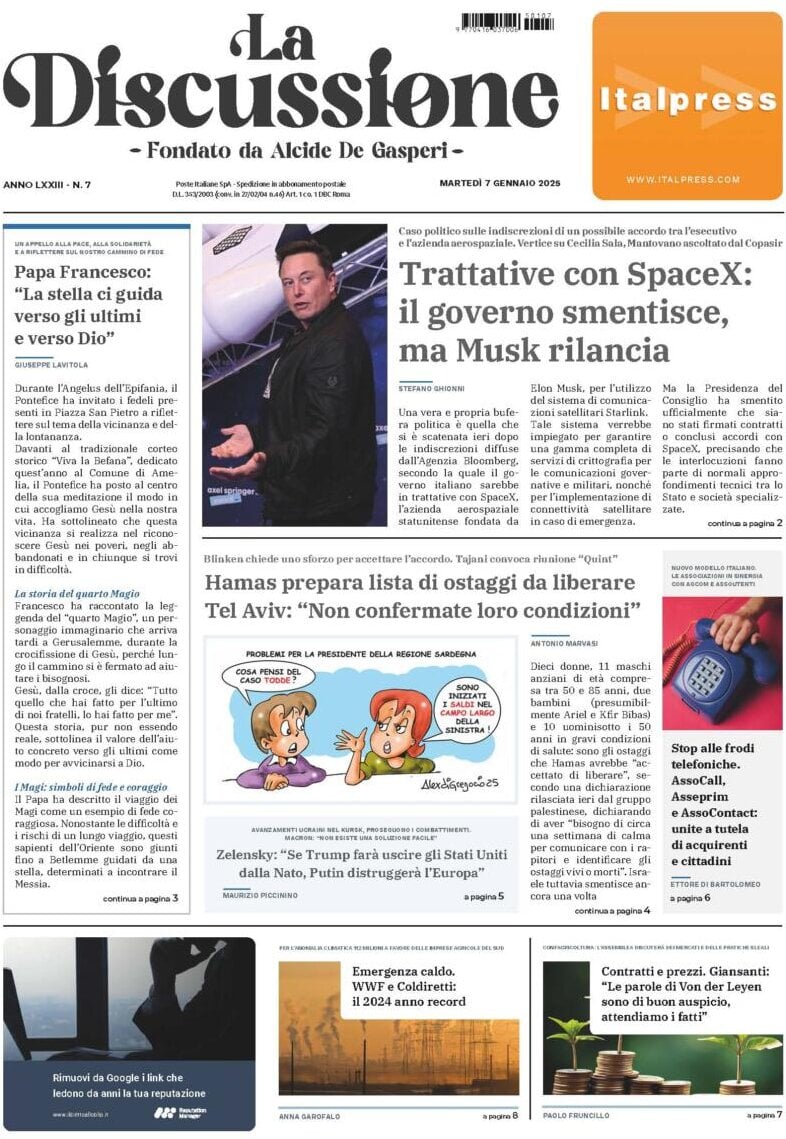 Prima-pagina-la-discussione-edizione-di-oggi-07-01-2025