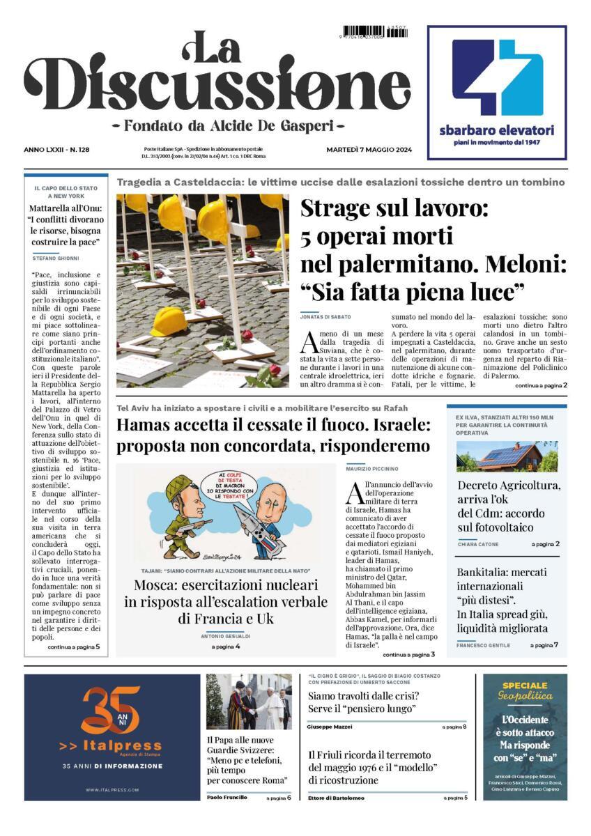 Prima-pagina-la-discussione-edizione-di-oggi-07-05-2024