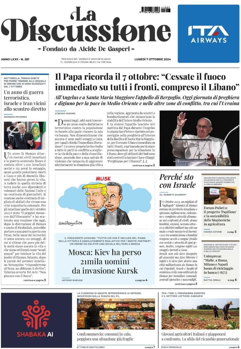 Prima-pagina-la-discussione-edizione-di-oggi-07-10-2024