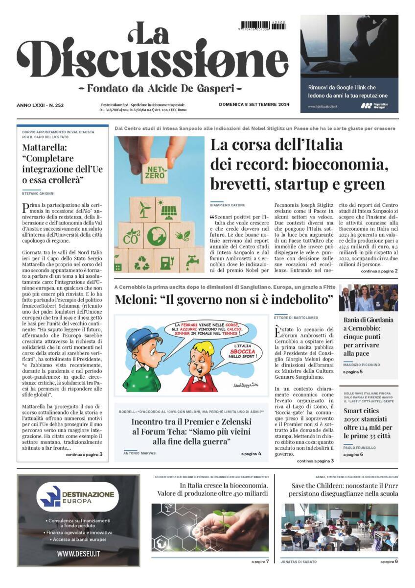 Prima-pagina-la-discussione-edizione-di-oggi-08-09-2024