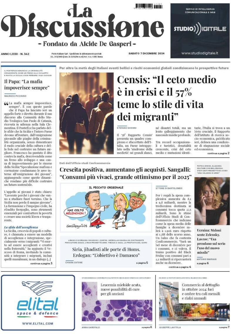 Prima-pagina-la-discussione-edizione-di-oggi-08-12-2024